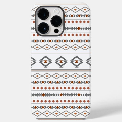 Aztec Reds Grays White Mixed Motifs Pattern Case_Mate iPhone 14 Pro Max Case