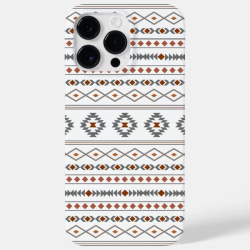 Aztec Reds Grays White Mixed Motifs Pattern Case_Mate iPhone 14 Pro Max Case