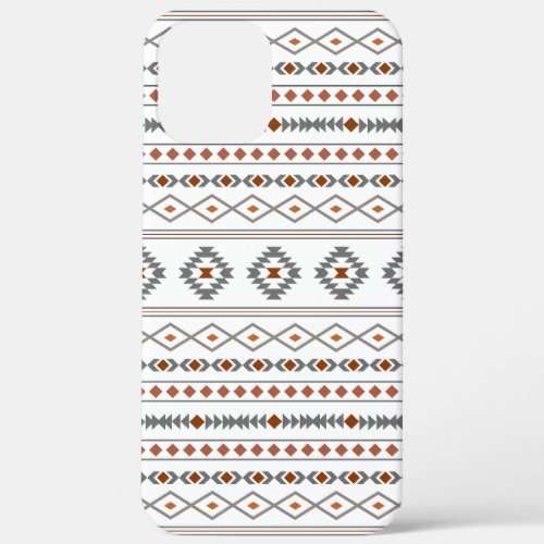 Aztec Reds Grays White Mixed Motifs Pattern iPhone 12 Pro Max Case