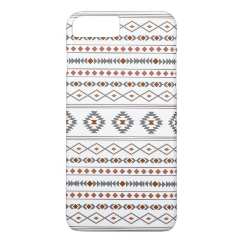 Aztec Reds Grays White Mixed Motifs Pattern iPhone 8 Plus7 Plus Case