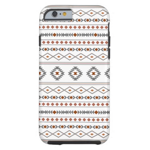 Aztec Reds Grays White Mixed Motifs Pattern Tough iPhone 6 Case
