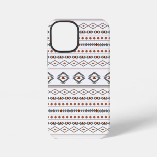 Aztec Reds Grays White Mixed Motifs Pattern iPhone 12 Mini Case