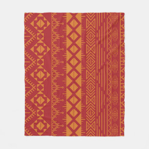 Aztec Retro: Vintage Pattern Design. Fleece Blanket