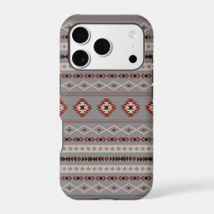 Aztec Rust Cream Brown Gray Mixed Motifs Pattern iPhone 17 Pro Case