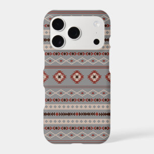 Aztec Rust Cream Brown Gray Mixed Motifs Pattern iPhone 17 Pro Case