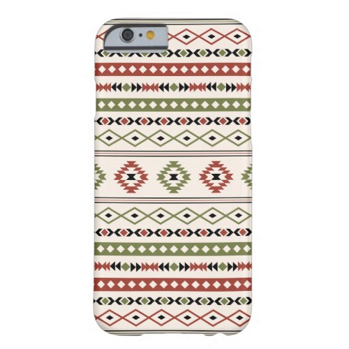 Aztec Rust Green Black Cream Mixed Motifs Pattern Barely There iPhone 6 Case