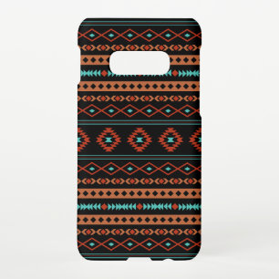 Aztec Rusts Teal Black Mixed Motifs Pattern Samsung Galaxy S10E Case