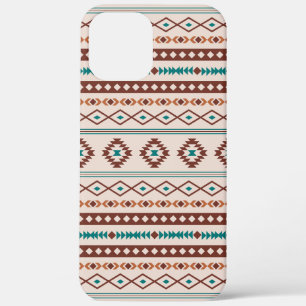 Aztec Rusts Teal Cream Mixed Motifs Pattern iPhone 12 Pro Max Case