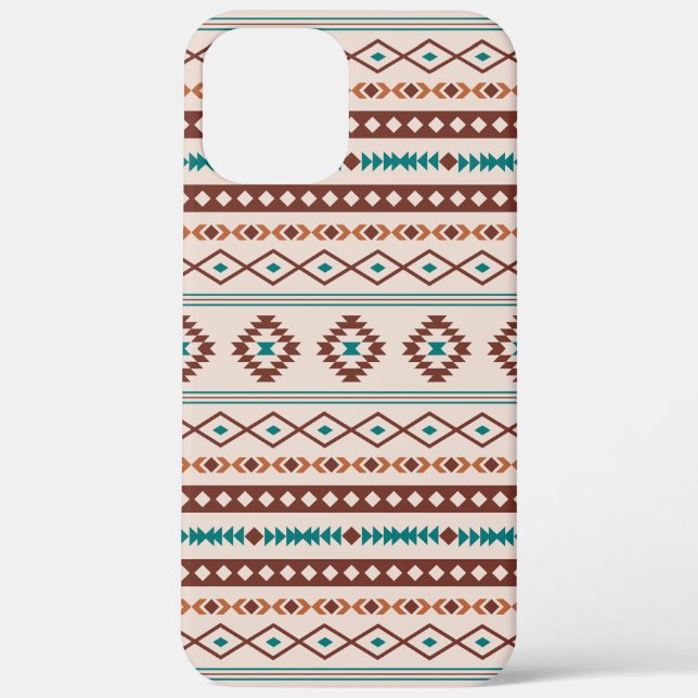 Aztec Rusts Teal Cream Mixed Motifs Pattern Case-Mate iPhone Case (Back)
