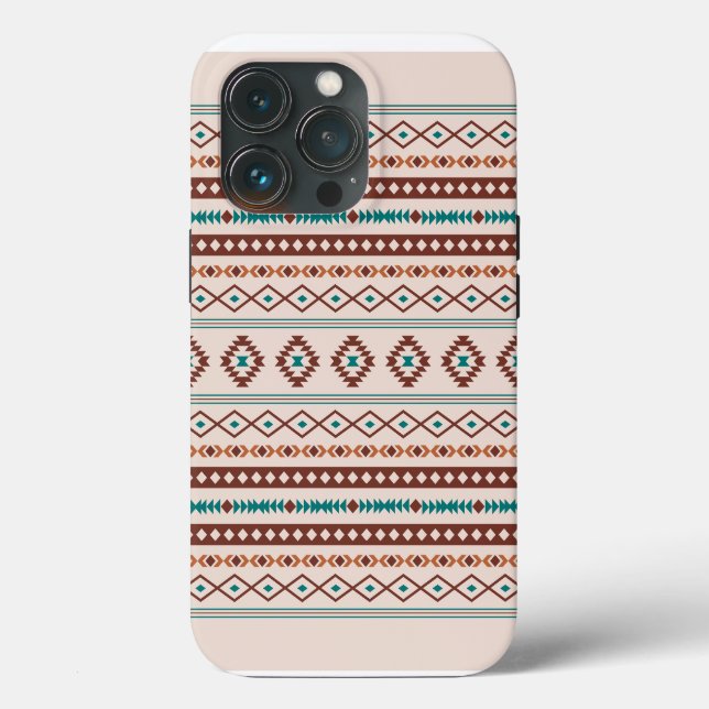 Aztec Rusts Teal Cream Mixed Motifs Pattern Case-Mate iPhone Case (Back)
