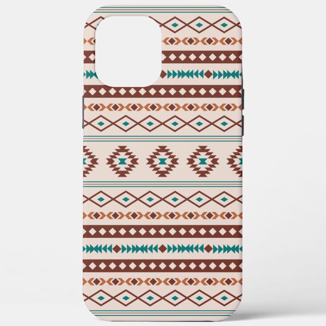 Aztec Rusts Teal Cream Mixed Motifs Pattern Case-Mate iPhone Case (Back)