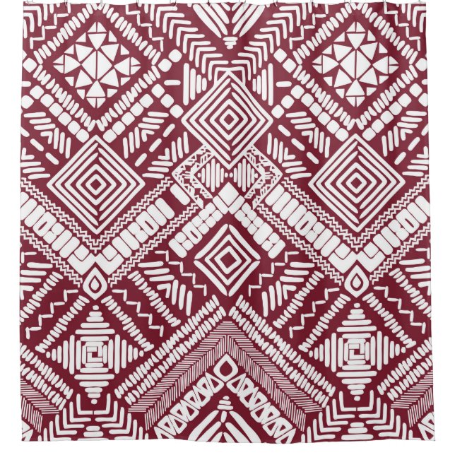 Aztec seamless pattern shower curtain (Front)