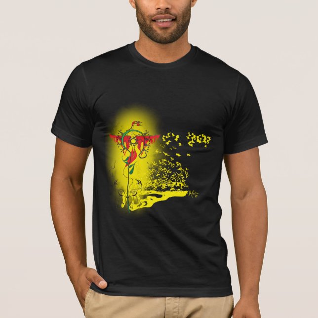 Aztec Series "phoenix"  by Julian P Flores T-Shirt (Front)