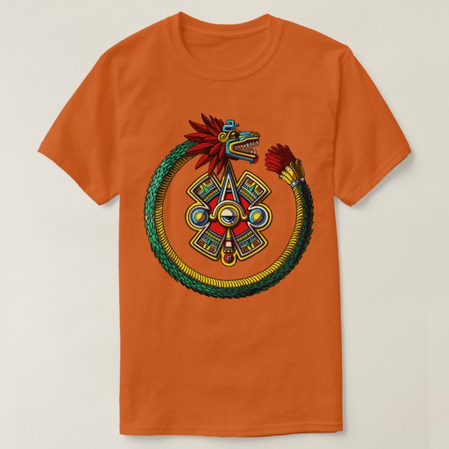 Aztec Serpent Ouroboros T-Shirt (Design Front)