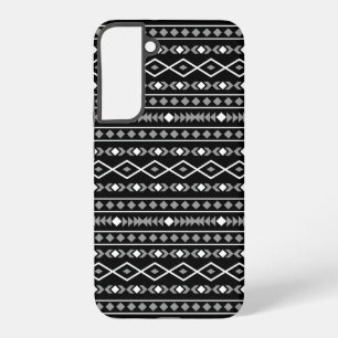 Aztec Shapes Pattern Grey White Black Samsung Galaxy S22+ Case