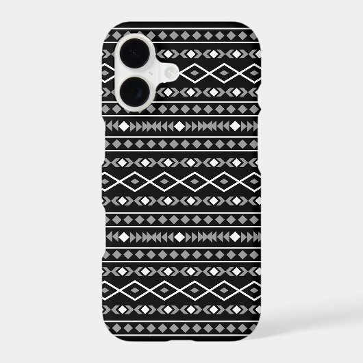 Aztec Shapes Pattern Grey White Black Samsung Galaxy Case (Back)