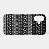 Aztec Shapes Pattern Grey White Black Samsung Galaxy Case (Back Horizontal)
