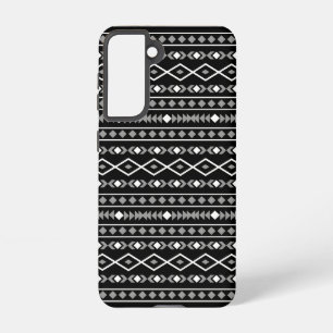Aztec Shapes Pattern Grey White Black Samsung Galaxy S21 Case