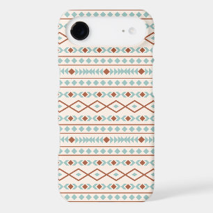 Aztec Shapes Pattern Rust Teal Cream iPhone 17 Air Case