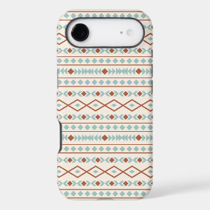 Aztec Shapes Pattern Rust Teal Cream iPhone 17 Air Case