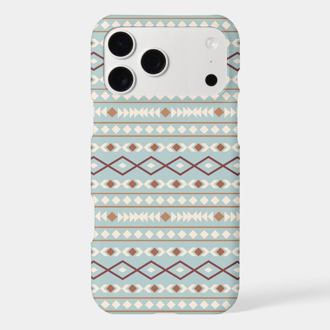 Aztec Shapes Pattern Rusts Cream Teal-Blue Case-Mate iPhone Case (Back)