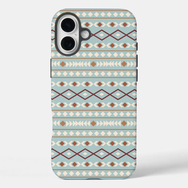 Aztec Shapes Pattern Rusts Cream Teal-Blue Case-Mate iPhone Case (Back)