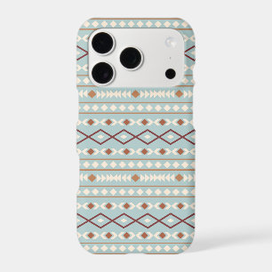 Aztec Shapes Pattern Rusts Cream Teal-Blue iPhone 17 Pro Case