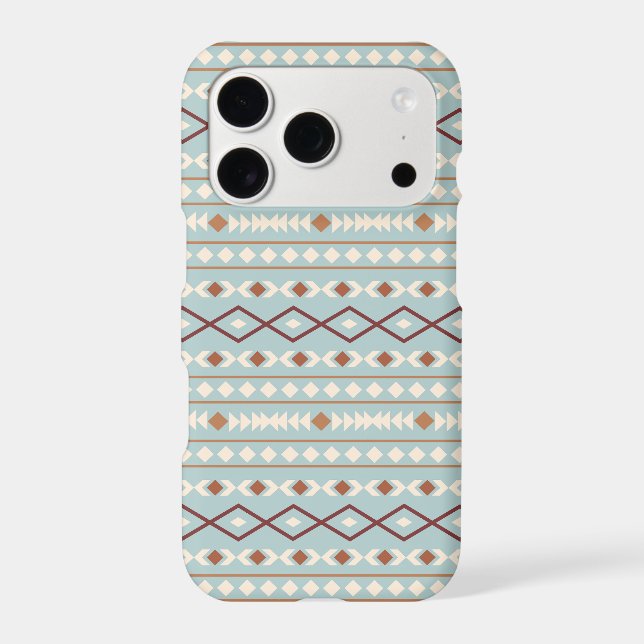 Aztec Shapes Pattern Rusts Cream Teal-Blue Case-Mate iPhone Case (Back)