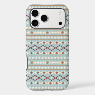 Aztec Shapes Pattern Rusts Cream Teal-Blue iPhone 17 Pro Max Case