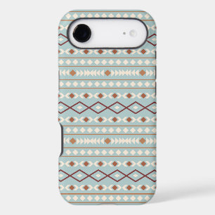 Aztec Shapes Pattern Rusts Cream Teal-Blue iPhone 17 Air Case