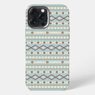 Aztec Shapes Pattern Rusts Cream Teal-Blue iPhone 13 Pro Max Case