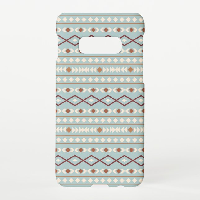 Aztec Shapes Pattern Rusts Cream Teal-Blue Samsung Galaxy Case (Back)