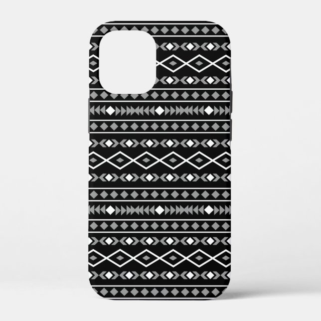 Aztec Shapes Pattern White Grey Black Case-Mate iPhone Case (Back)
