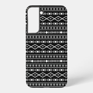 Aztec Shapes Pattern White Grey Black Samsung Galaxy S22+ Case