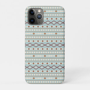 Aztec Shapes Rpt Pattern Rusts Cream Teal-Blue iPhone 11 Pro Case
