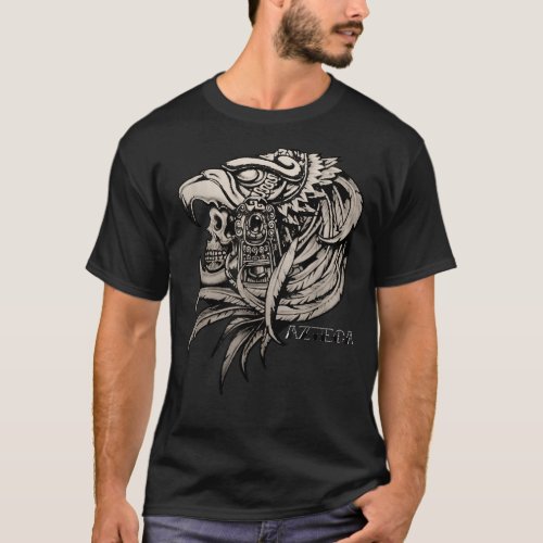 Aztec Skull Calabera Azteca  T_Shirt