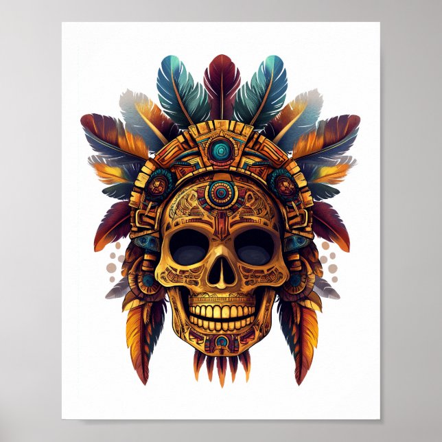 Aztec Skull Relic Poster (Front)