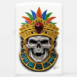 Aztec Skull zippo lighter