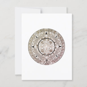 Aztec Solar Disk Calendar Postcard