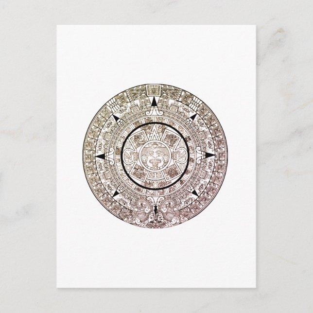 Aztec Solar Disk Calendar Postcard (Front)