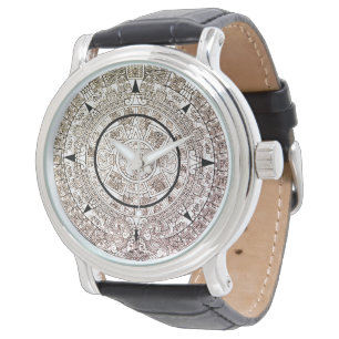 Aztec Solar Disk Calendar Watch