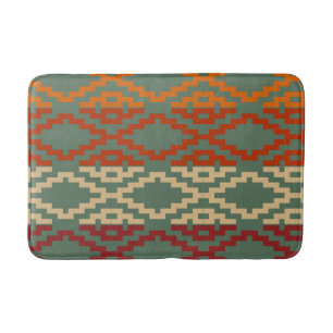 Aztec Southwestern Tribal Diamonds Bath Mat