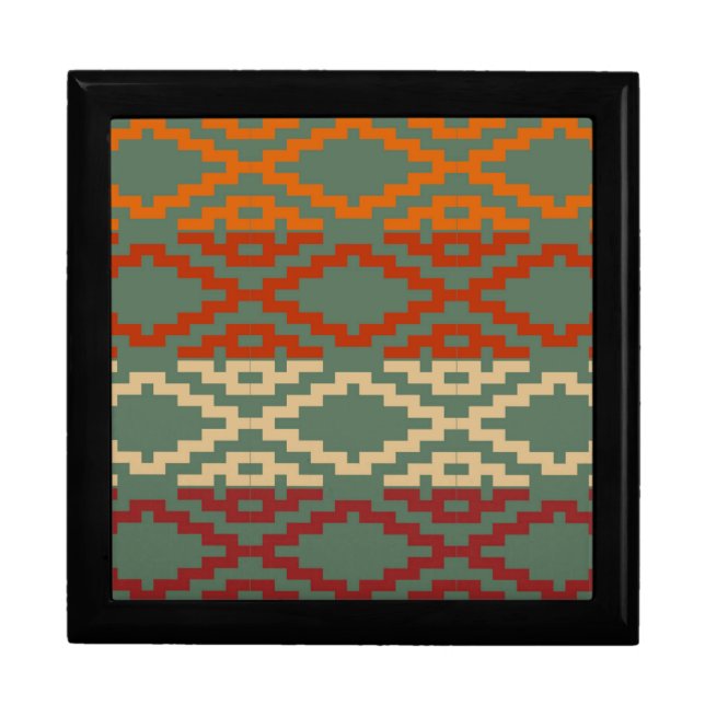Aztec Southwestern Tribal Diamonds Gift Box (Front)