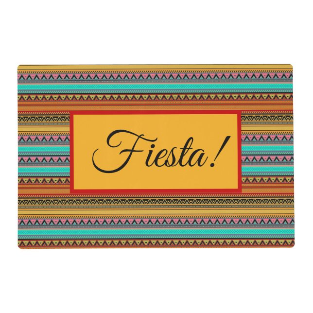 Aztec stripes "Fiesta"  Placemat (Front)