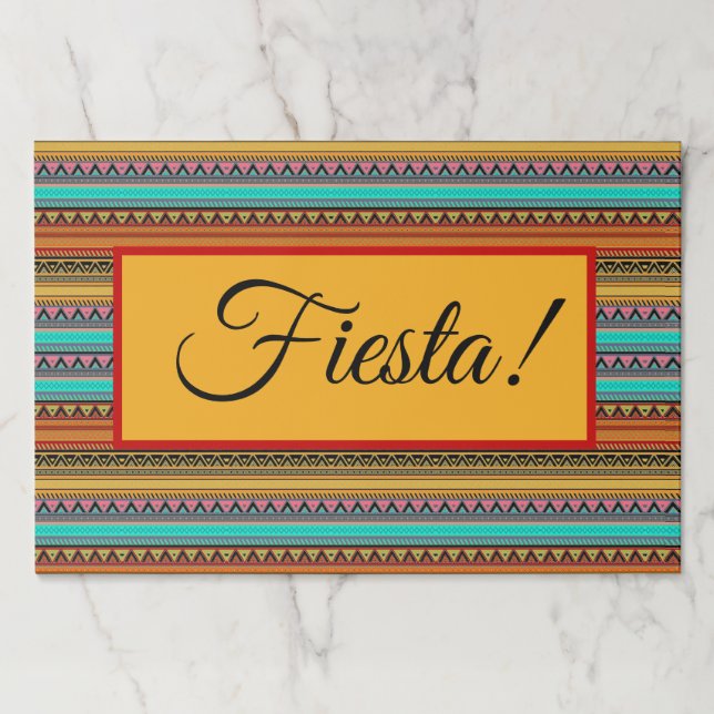 Aztec stripes "Fiesta" placemats (Front)