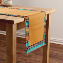 Aztec stripes short table runner