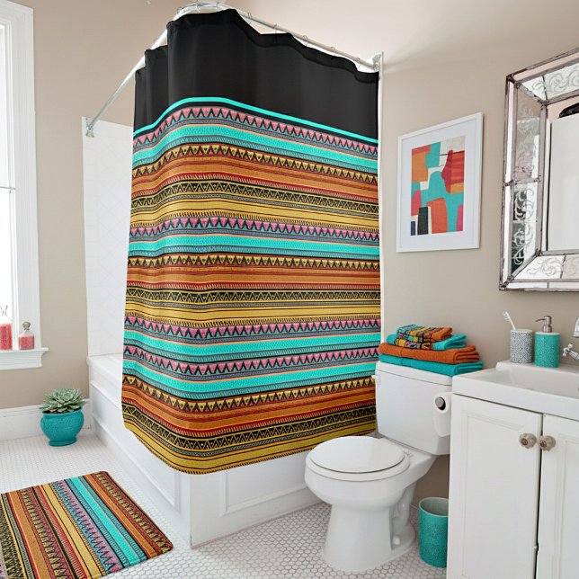 Aztec stripes  shower curtain (Creator Uploaded)