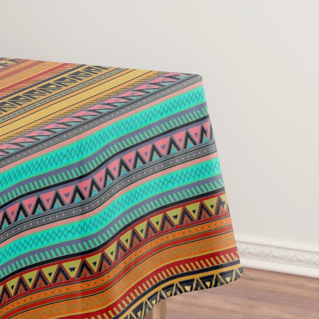 Aztec stripes tablecloth (In Situ)