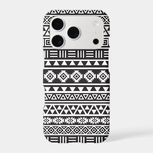 Aztec Style Pattern – Monochrome iPhone 17 Pro Case