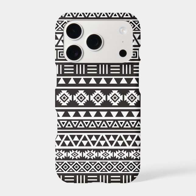Aztec Style Pattern – Monochrome Case-Mate iPhone Case (Back)